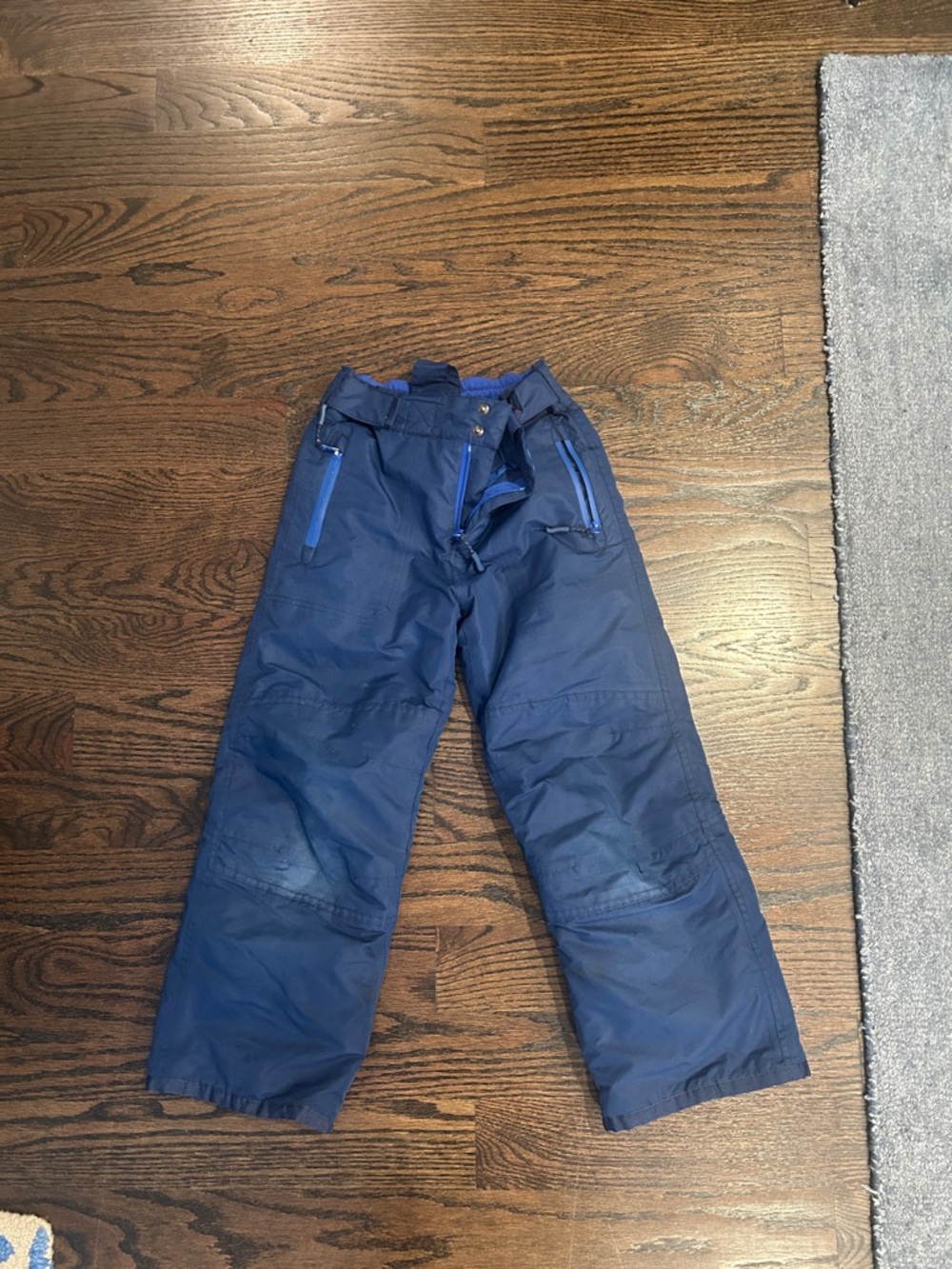 Boden Navy Blue Kids Snow Pants with Yellow Logo Tag